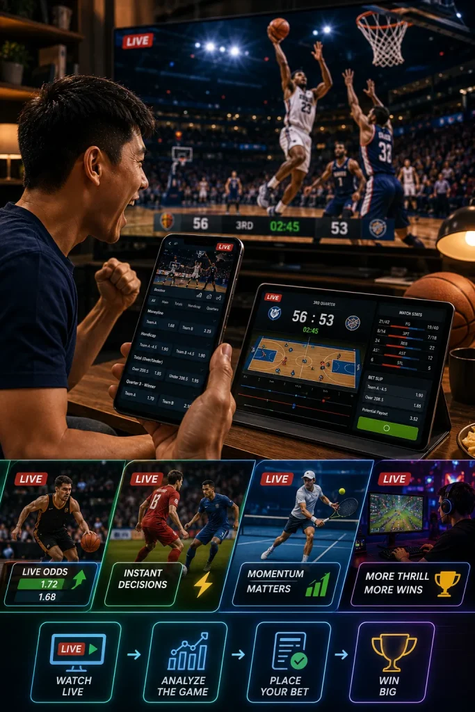 Exciting live sports betting action