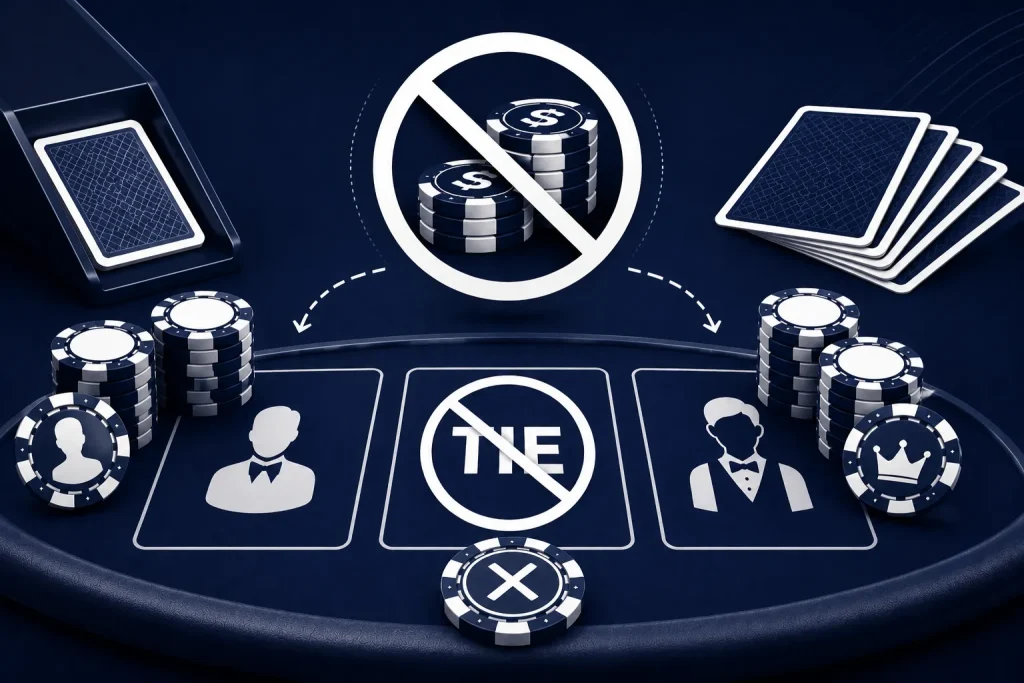 No tie bet casino layout