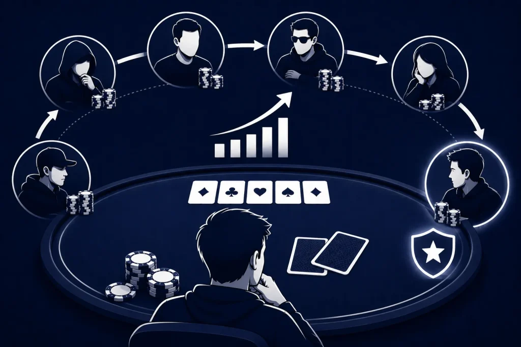 Poker strategy and position flow